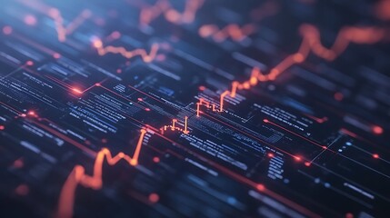Fototapete - A vibrant image of a blockchain-themed smart contract concept, showcasing economic technology.