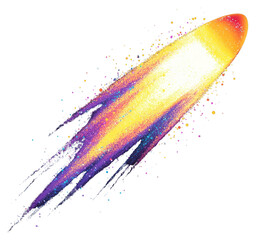 Wall Mural - png vector icon comet space illustration vibrant.