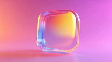 Canvas Print - colorful abstract shape with soft edges on gradient background