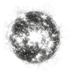 Wall Mural - png glowing abstract energy sphere