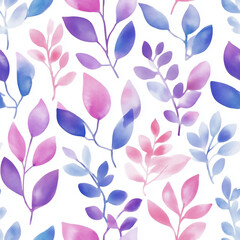 Wall Mural - seamless colorful watercolor floral pattern background