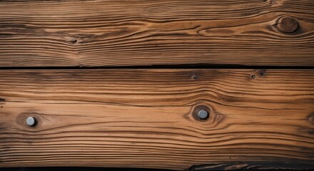 Wall Mural - rustic wooden plank background with detailed texture and visible nails enhancing natural aesthetics 