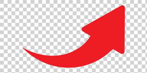 Canvas Print - black arrows set. curved arrows. arrow sign. curved arrow pointing right. black and red arrow