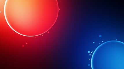 Wall Mural - ai-generated illustration of background with glowing red and blue spheres on a gradient backdrop