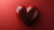 © NAIMAH - Red textured heart, minimalist background, Valentine's Day card design (1)