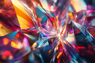Wall Mural - abstract prism reflections, a captivating display of light and color