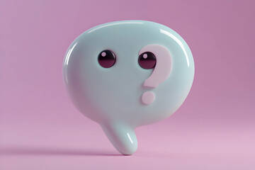 Wall Mural - charming 3d render of an enigmatic character displaying curiosity