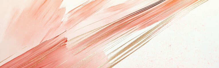 Aufkleber - Pencil strokes create a soft wash in pastel peach tones across a textured surface