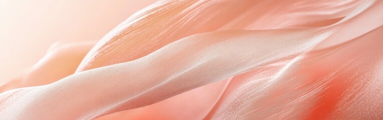 Poster - Elegant minimalist peach gradient with soft pencil strokes for calm and soothing background