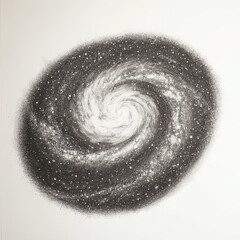 Poster - Spiral galaxy displays countless tiny stars in a mesmerizing cosmic dance across the dark expanse of space