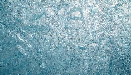 Poster - delicate frost patterns on icy glass surface with intricate crystalline texture, perfect for winter themed background