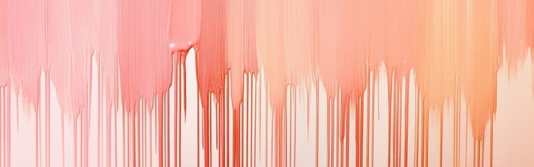 Poster - Delicate abstract pencil strokes in warm pink and peach tones create a visually soothing composition on a textured surface