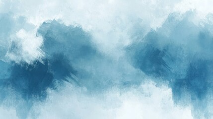 Poster - Abstract muted blue pencil strokes create a serene backdrop that evokes tranquility and creativity
