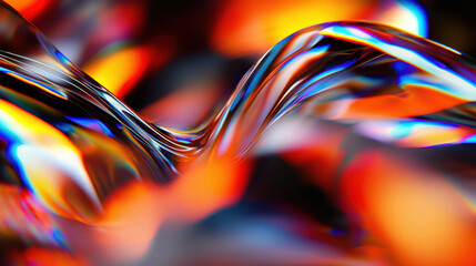 Wall Mural - quantum computing and creativity, vibrant abstract digital art with flowing colors and light reflect