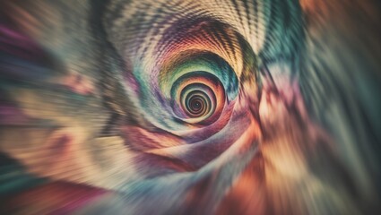 Wall Mural - abstract blurred backdrop featuring a multicolored geometric swirl, spiral design, or circular patte