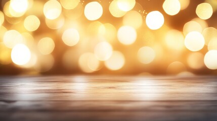 Aufkleber - A softly glowing gold bokeh effect transitions from light gold to dark amber, providing a dreamy backdrop perfect for creative endeavors and festive occasions
