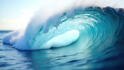 Poster - Artistic image for marketing or projects featuring a backdrop of ocean waves.