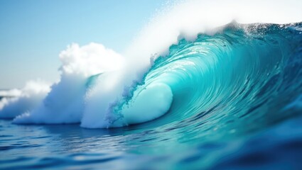 Leinwandbilder - Aesthetic backdrop for promotional materials featuring ocean waves.