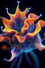 Wall Mural - vibrant abstract organic form with vivid colors.