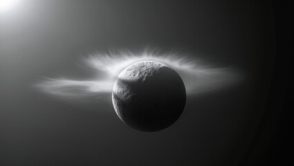 Wall Mural - isolated mars, rocky celestial body in space, cosmic scenery, planet's surface.