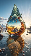 Wall Mural - abstract detailed futuristic shape