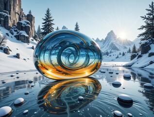 Wall Mural - abstract detailed futuristic shape