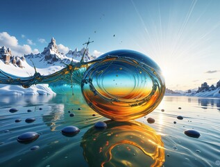 Wall Mural - abstract detailed futuristic shape