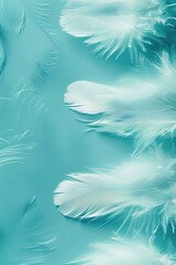 Naklejka na meble Soft feathery textures spread over tranquil background, evoking lightness, elegance, and serenity