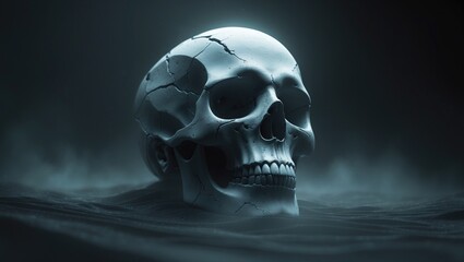 2D Image of an Abstract Binary Skull