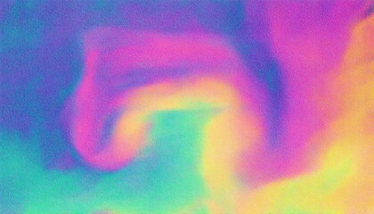 Aufkleber - iridescent gradient textile texture with vibrant neon color waves in pink, blue, yellow, and green for background, fashion design, and digital art projects