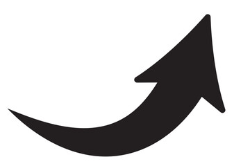 Wall Mural - long black curve arrow icon vector .black curve arrow icon set. long arrow icon set. curve arrow vec