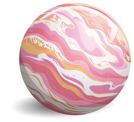 Wall Mural - Colorful Swirling Marble Sphere Design