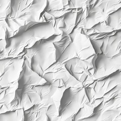 Poster - Abstract Wrinkles: A Textured Landscape of White Fabric Folds and Shadows Creating Dynamic Patterns