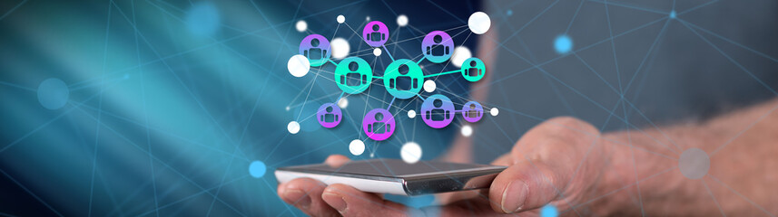 Wall Mural - concept of social network