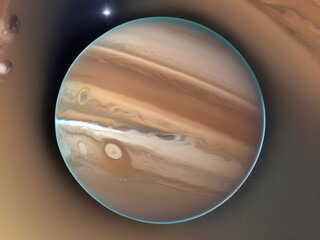 Wall Mural - ufo over the planet