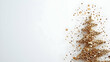 © Surachate - Glittering Golden Star Shapes Forming Christmas Tree on White Background
