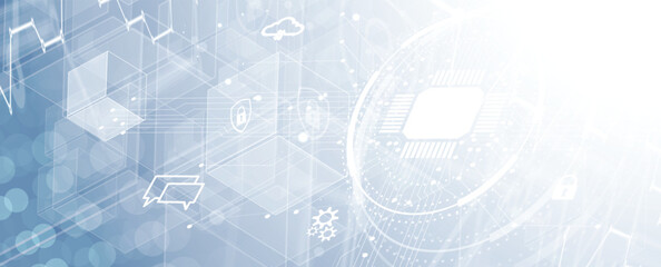 Cyber security background with lock protect your business
