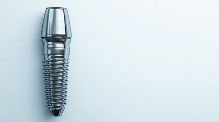 Aufkleber - High quality dental implant showcasing metal details on a smooth white background with space for additional text elements Generative AI