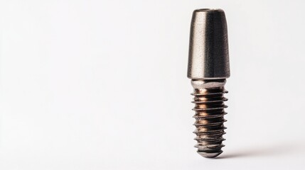 Aufkleber - High quality dental implant showcasing metal details on a smooth white background with extra space for text Generative AI