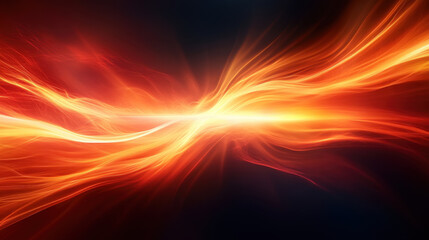 Wall Mural - vibrant energy waves in shades of red and orange create dynamic visual effect, evoking sense of move