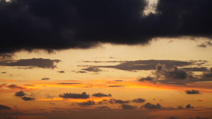 Wall Mural - the beautiful and cloudy sky sunset view before the typhoon coming in summer