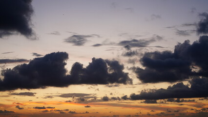 Wall Mural - the beautiful and cloudy sky sunset view before the typhoon coming in summer