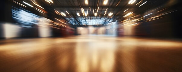 Wall Mural - the interior space with speed and motion blur is highlighted
