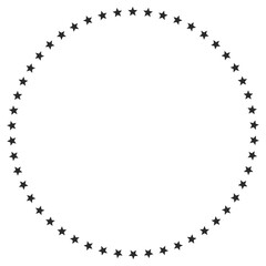Wall Mural - Stars circle icon isolated on white background.