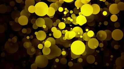 Wall Mural - a mesmerizing digital animation featuring glowing blue spheres of various sizes floating gracefully 