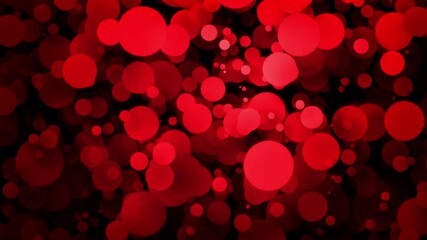Wall Mural - a mesmerizing digital animation featuring glowing blue spheres of various sizes floating gracefully 