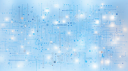 Wall Mural - blue background, abstract computer technology, blurred backdrop copy space of modern technology