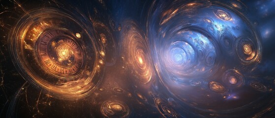 Wall Mural - abstract fractal. fractal art background for creative design.