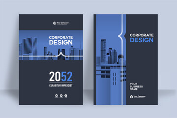 Wall Mural - city background business book cover design template