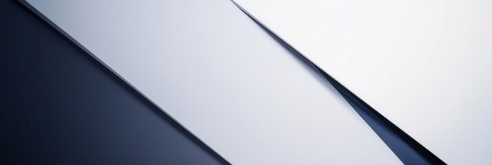Aufkleber - Modern minimalist background featuring geometric lines in soft gray and navy blue for stability and governance purposes Generative AI